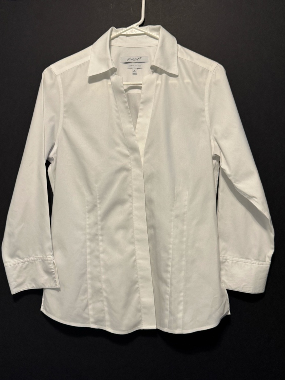 Foxcroft Heritage Non Iron White Fitted Button Up Blouse Size 6